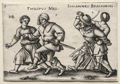 乡村婚礼：1546年，Philipus Mei Johannes Brachmon。 作者 汉斯·塞巴尔德·贝汉姆