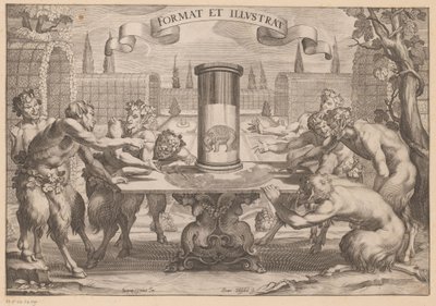 围绕大象变形体的 Satyrs
格式和插图（标题在实物上） 作者 汉斯·特罗斯切尔