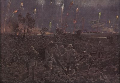 夜袭（彩色光刻） 作者 汉斯·W·（后）施密特