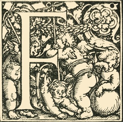 F-汉斯·魏德兹（Hans Weiditz）的字母，c1520-1521，1908年。 作者 汉斯·魏迪兹