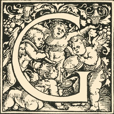 G-汉斯·魏德兹（Hans Weiditz）的字母，c1520-1521，1908年。 作者 汉斯·魏迪兹