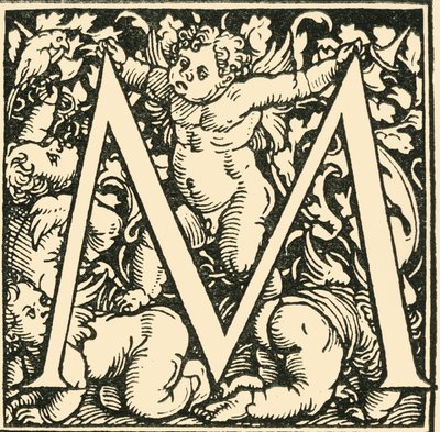 M-汉斯·魏德兹（Hans Weiditz）的字母，c1520-1521，1908年。 作者 汉斯·魏迪兹