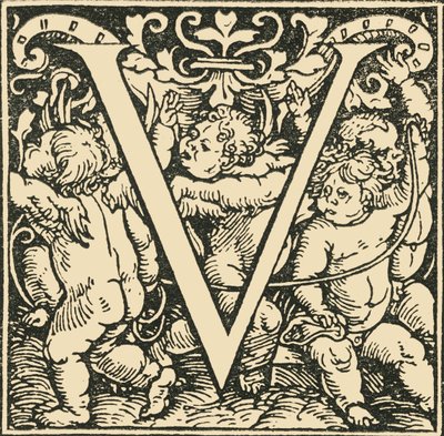 V-汉斯·魏德兹（Hans Weiditz）的字母，c1520-1521，1908年。 作者 汉斯·魏迪兹