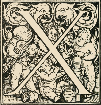 X-汉斯·魏德兹（Hans Weiditz）的字母，c1520-1521，1908年。 作者 汉斯·魏迪兹