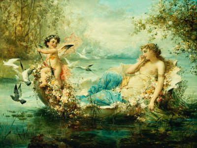 金星和丘比特 作者 汉斯·扎兹卡（Hans Zatzka）