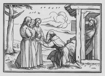 Abraham Entertaineth Three Angels，Genesis XVIII，2 作者 Hans after Holbein the Younger
