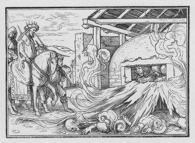 Shadrach，Meshach和Abednego投入火中，Daniel III，23岁 作者 汉斯追捕年轻的霍尔拜因