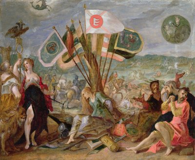 土耳其战争的寓言：赫尔曼施塔特战役 作者 Hans von Aachen