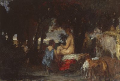 戴安娜浴，1863年对戴安娜的安息研究 作者 汉斯·冯·马雷斯