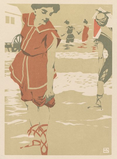 泳客c。 1900年。 作者 汉斯·冯·纽曼