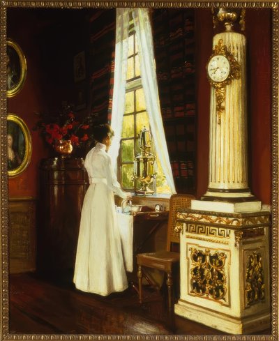 H.Slott-Möller，《早间咖啡-绘画》，1914年 作者 哈拉德·斯洛特·穆勒