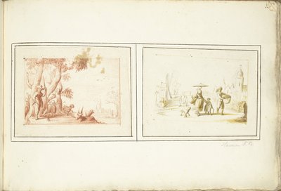 牧羊人与牛群和街景 作者 Harmen ter Borch（艺术家签名）