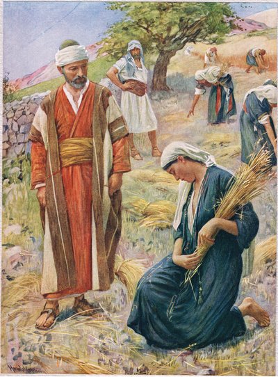 露丝，“圣经女人”的插图，由宗教信仰社会出版，1927年 作者 哈罗德·应付
