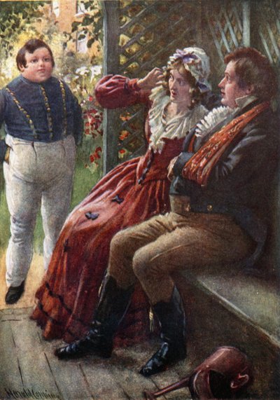 The Fat Boy Awake (colour litho) 作者 哈罗德·应付