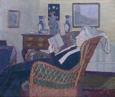 艺术家母亲的室内装饰 1917-18（布面油画） 作者 哈罗德·吉尔曼