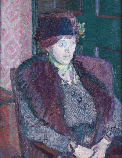 Victor Sly夫人的肖像，c.1914-15 作者 哈罗德·吉尔曼