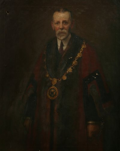 Alderman A. K. Barnett，约 1914 年（布面油画） 作者 哈罗德哈维