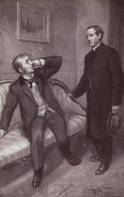 Illustration for The Mystery Of Edwin Drood by Charles Dickens (litho) 作者 哈罗德·休姆·皮法德
