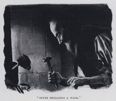 "Seven shillings a week" (b/w photo) 作者 哈罗德·休姆·皮法德