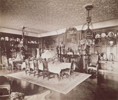 1897年肯特郡威克姆厅的餐厅 作者 哈罗德·帕尔默