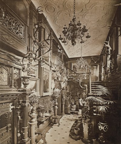 大厅，威克姆霍尔，肯特，1897年 作者 哈罗德·帕尔默