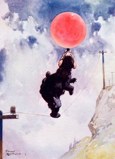 我想知道这是什么，选自《玛丽-若泽公主的童书》，1916 年出版（彩色石版印刷）。 作者 哈里朗特里
