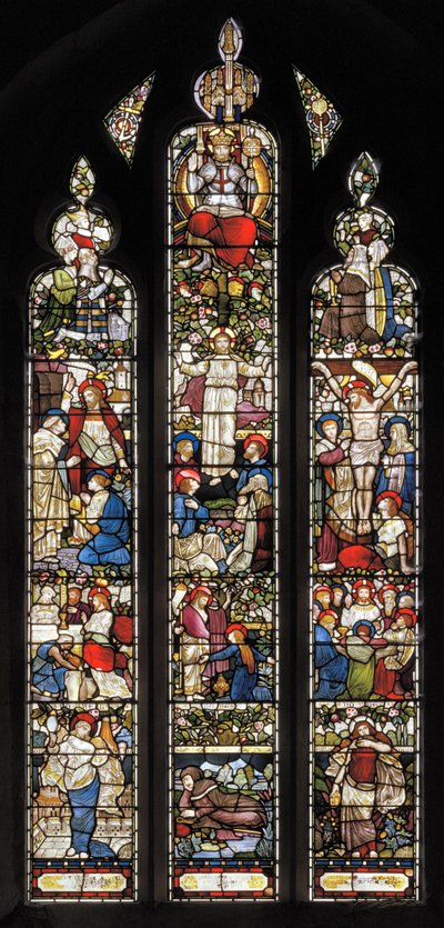 Piers Plowman，William Langland，1873年（彩色玻璃） 作者 哈里·伯罗