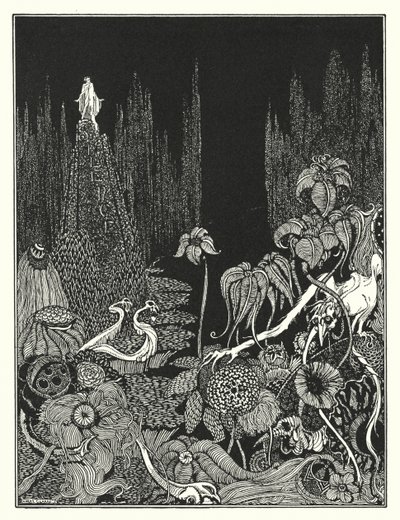埃德加-爱伦-坡：沉默（石版画） 作者 哈里·克拉克