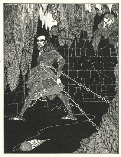 埃德加-爱伦-坡：《阿蒙蒂拉多的木桶》（石版画） 作者 哈里·克拉克