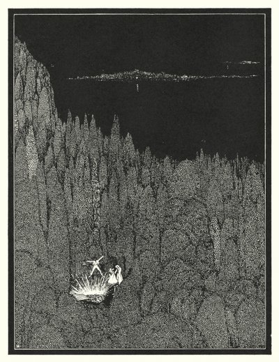 埃德加-爱伦-坡：《金虫》（石版画） 作者 哈里·克拉克