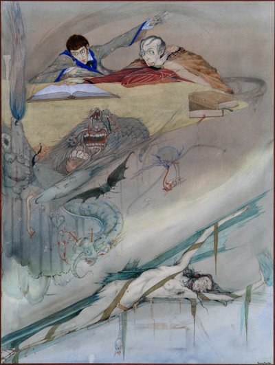 1923年亚瑟小屋的倒塌（铅笔和wc） 作者 哈里·克拉克