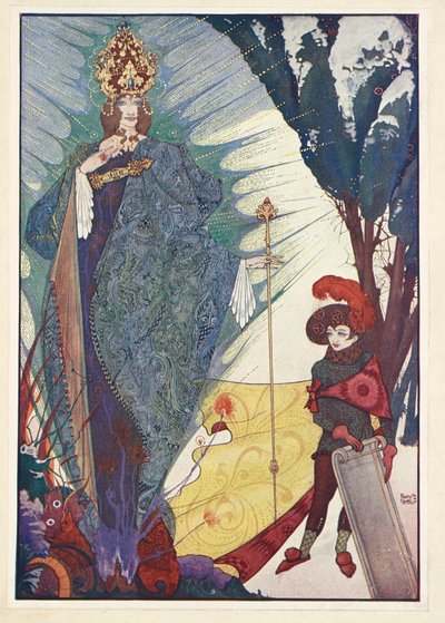 雪女王。 凯和冰雪女王。 作者 哈里·克拉克