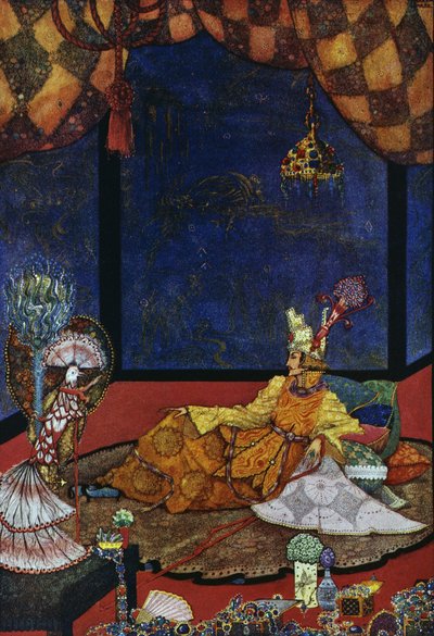 夜莺，安徒生（1805-1875）的童话故事，哈里-克拉克（1890-1931）的插图。 作者 哈里·克拉克