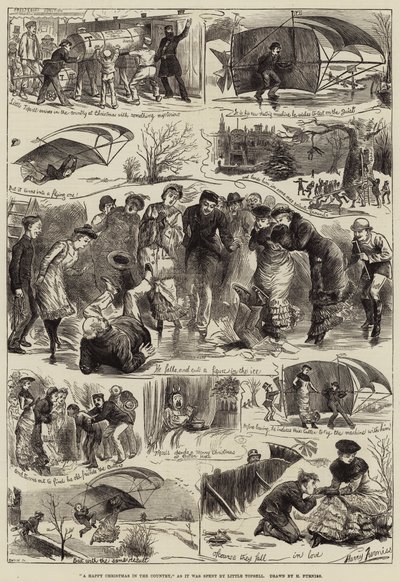 正如Little Topsell所花的那样，这个国家的圣诞快乐 作者 Harry Furniss