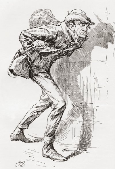 多尔吉-奥利克。哈利-福尼斯为查尔斯-狄更斯小说《远大前程》绘制的插图，选自 1910 年出版的《见证版》。 作者 哈里·弗尼斯（Harry Furniss）