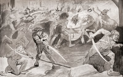 查尔斯·狄更斯的小说《两个城市的故事》插图 作者 哈里·弗尼斯（Harry Furniss）
