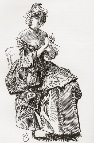 狄更斯小说《双城记》插图 作者 哈里·弗尼斯（Harry Furniss）