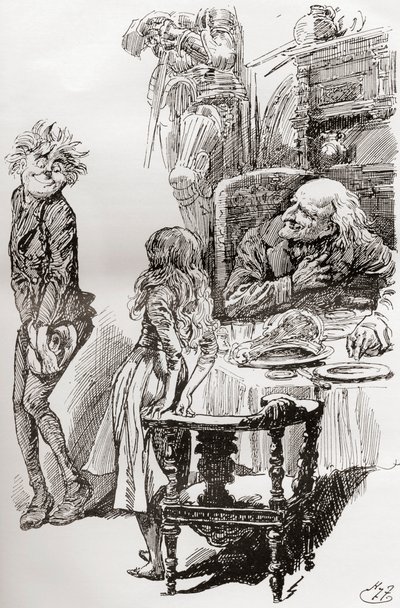 查尔斯·狄更斯的《老古玩店》插图 作者 哈里·弗尼斯（Harry Furniss）
