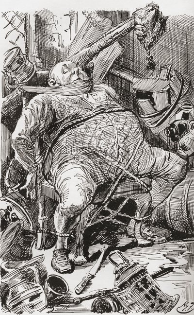 查尔斯-狄更斯小说《巴纳比-拉吉》的插图 作者 哈里·弗尼斯（Harry Furniss）
