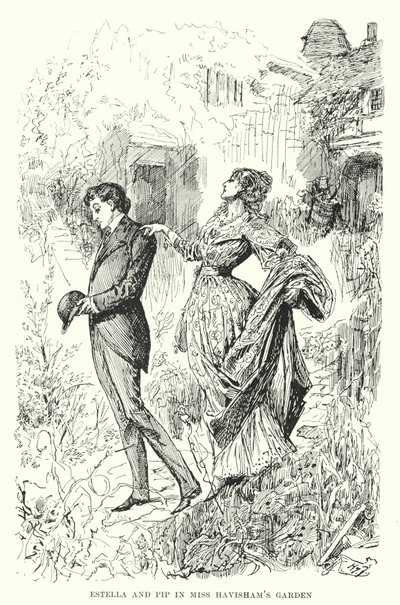 Illustration for Great Expectations by Charles Dickens (litho) 作者 哈里·弗尼斯（Harry Furniss）