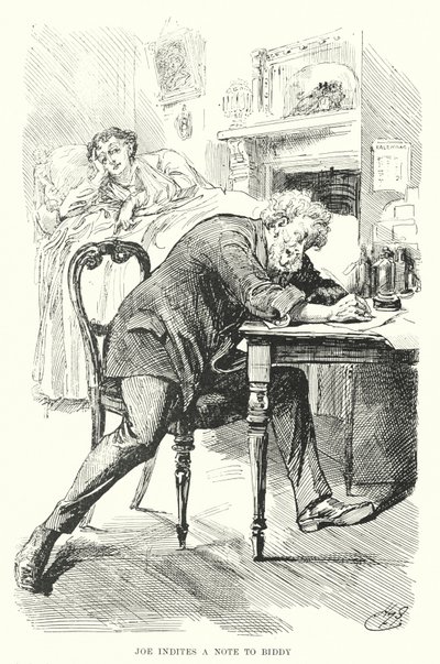 查尔斯-狄更斯的《远大前程》插图（平板）。 作者 哈里·弗尼斯（Harry Furniss）