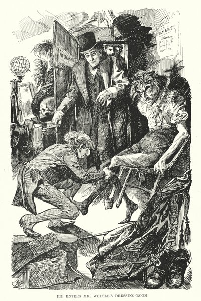 查尔斯-狄更斯的《远大前程》插图（平板）。 作者 哈里·弗尼斯（Harry Furniss）