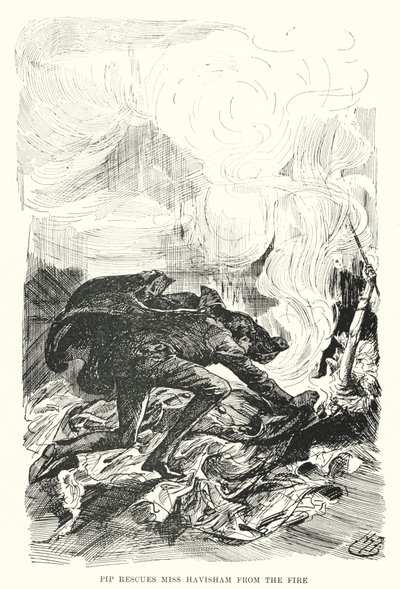 查尔斯·狄更斯（Charles Dickens）的《远大前程》插图（石版画） 作者 哈里·弗尼斯（Harry Furniss）