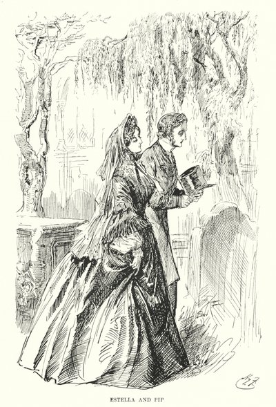 查尔斯·狄更斯（Charles Dickens）的《远大前程》插图（石版画） 作者 哈里·弗尼斯（Harry Furniss）