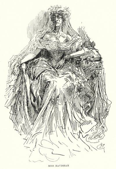 查尔斯·狄更斯（Charles Dickens）的《远大前程》插图（石版画） 作者 哈里·弗尼斯（Harry Furniss）