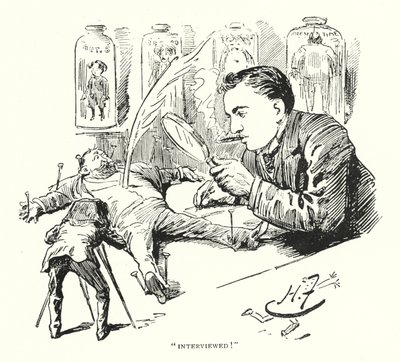 “面试了！” （石版画） 作者 哈里·弗尼斯（Harry Furniss）