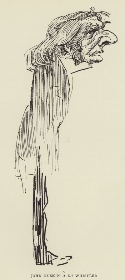 约翰拉斯金拉惠斯勒 作者 哈里·弗尼斯（Harry Furniss）
