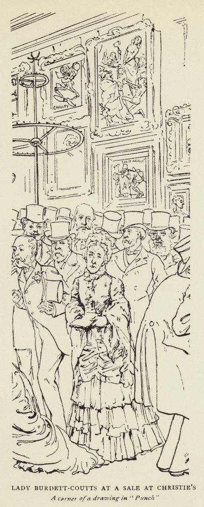 在克里斯蒂斯出售的Burdett-Coutts夫人 作者 哈里·弗尼斯（Harry Furniss）