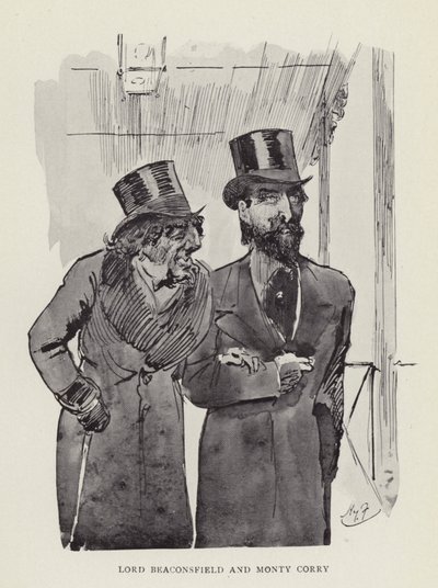 比肯斯菲尔德勋爵和蒙蒂科里 作者 哈里·弗尼斯（Harry Furniss）