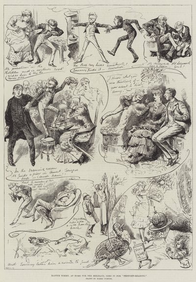 汤米大师，在家度假，参加思想阅读 作者 哈里·弗尼斯（Harry Furniss）